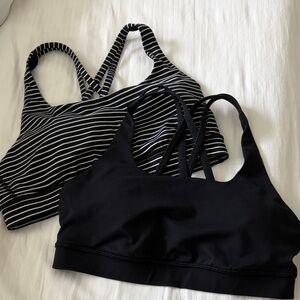 Lululemon Women’s Energy Bra Medium Support B-D Cup, Size 6 (price for both)